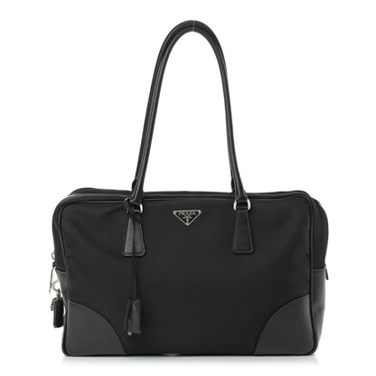 Prada Tessuto Nylon Saffiano Tote Black 1 of 15