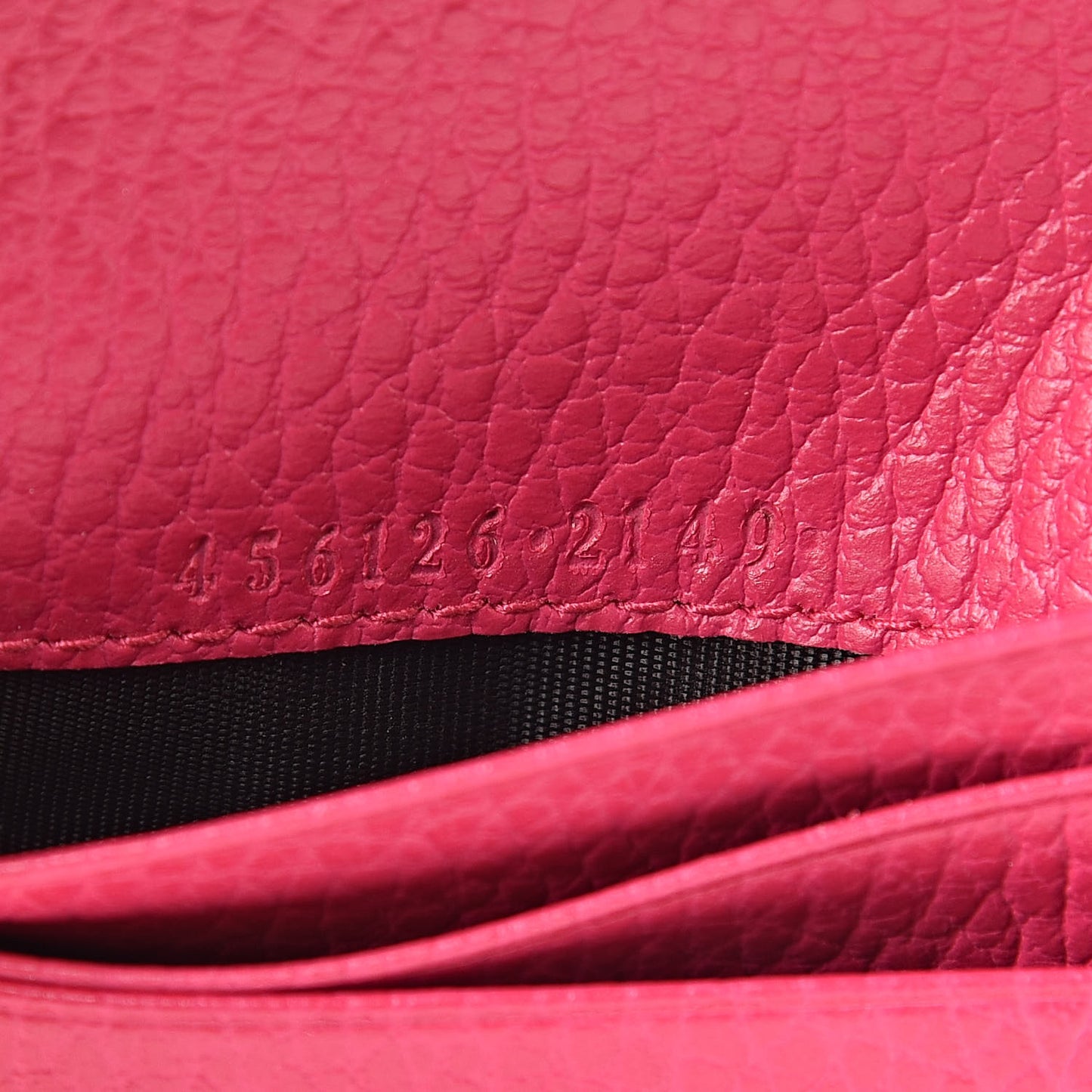 Dollar Calfskin GG Marmont Card Case Box Pink