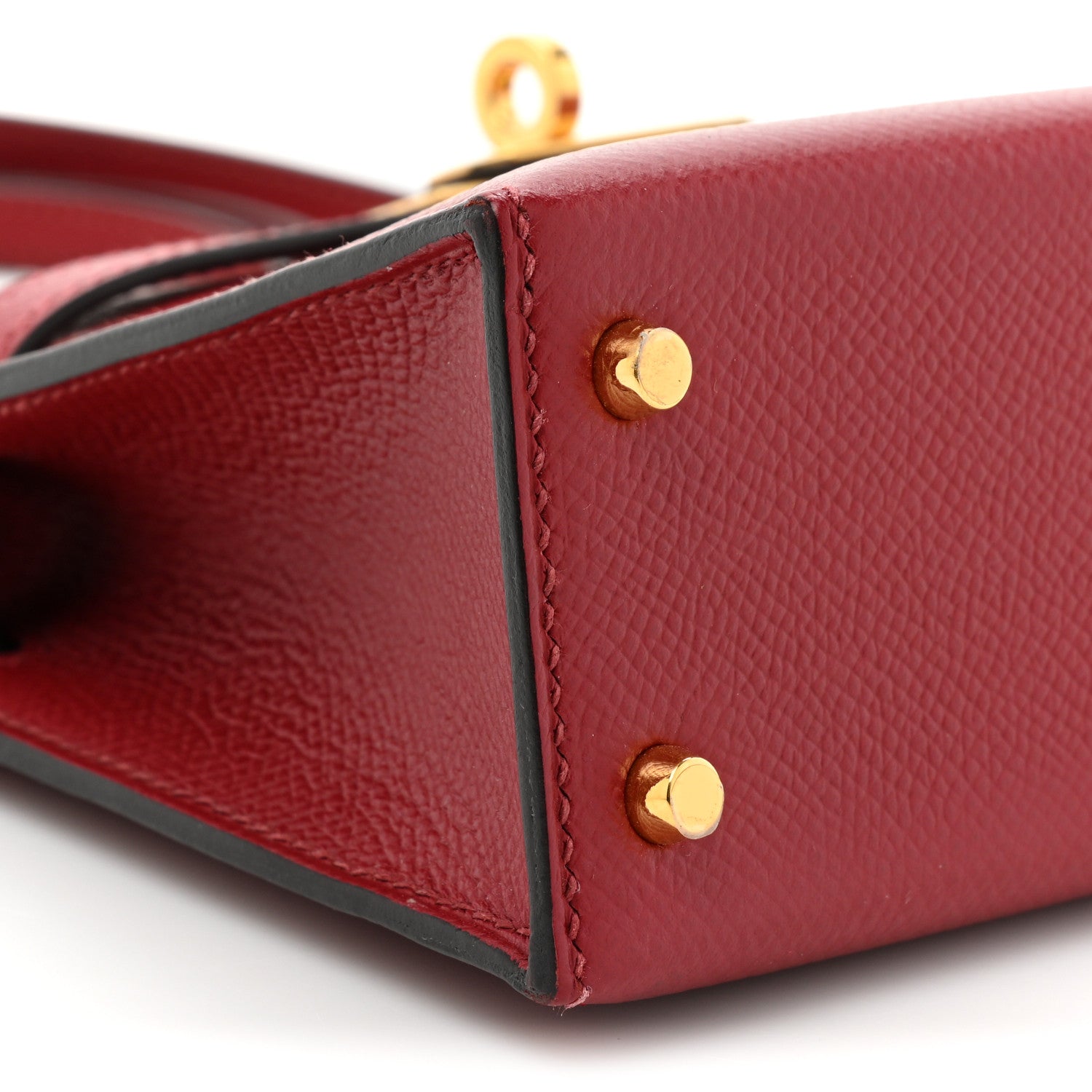 Hermes Epsom Mini Kelly Sellier 20 Rouge Grenat 8 of 13