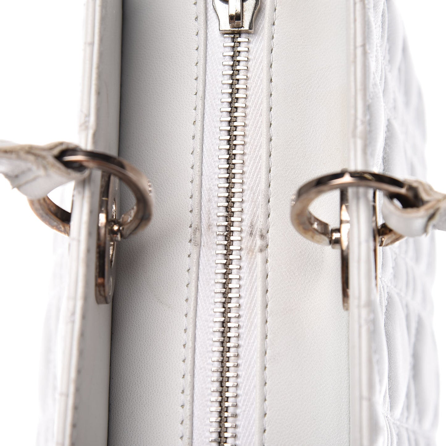 Lambskin Cannage Soft Lady Dior East West White