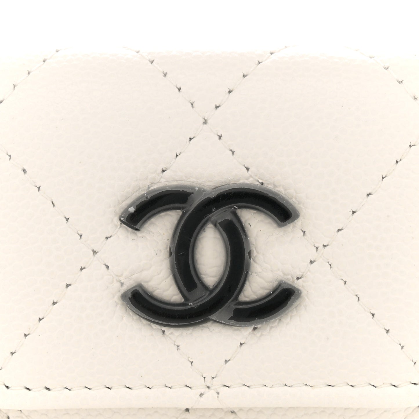 Caviar Quilted Airpods Pro Holder Belt White