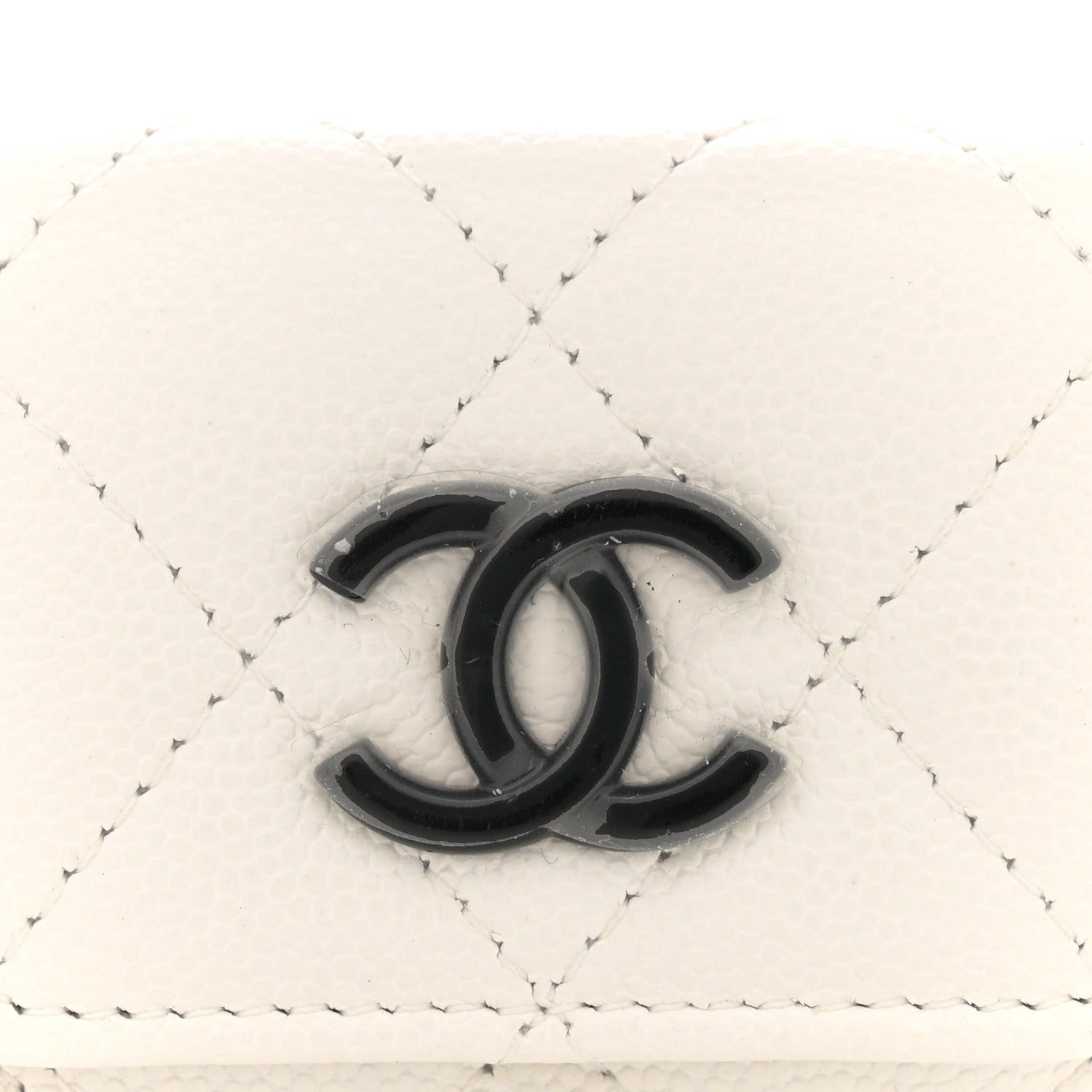 Chanel Caviar Quilted Airpods Pro Holder Belt White 8 of 11
