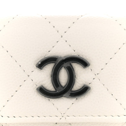 Chanel Caviar Quilted Airpods Pro Holder Belt White 8 of 11