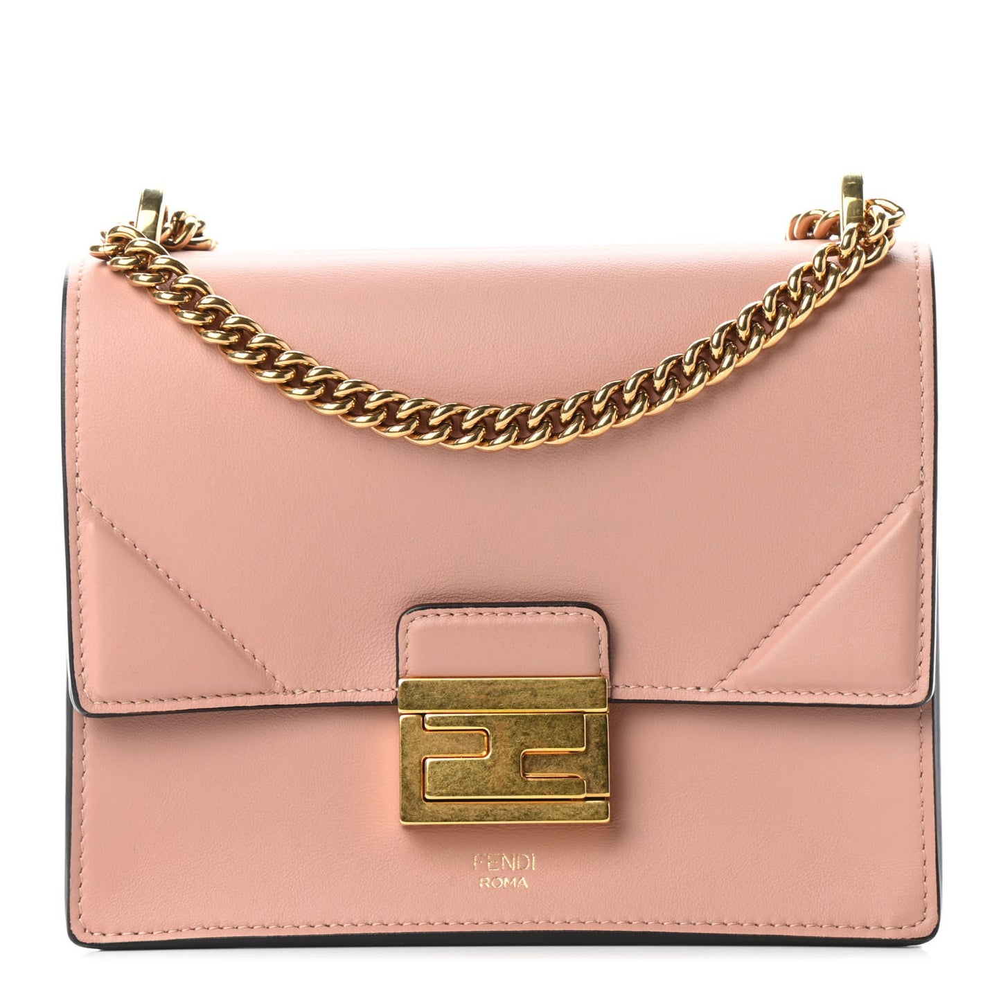 Vitello Grace Matte Small Kan U Shoulder Bag Rosa Bourbon