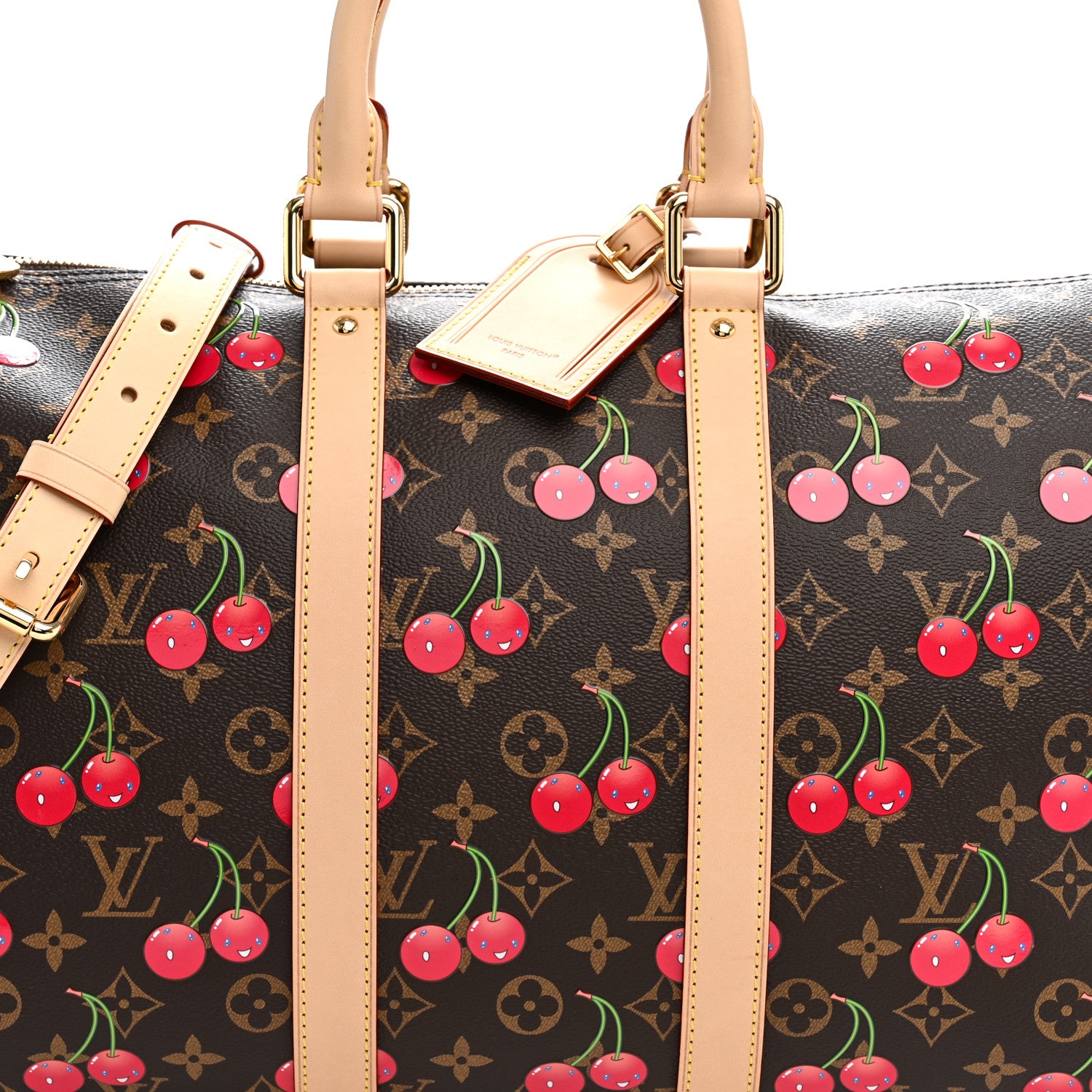 Louis Vuitton LV X TM Monogram Cerises Keepall Bandouliere 45 7 of 9