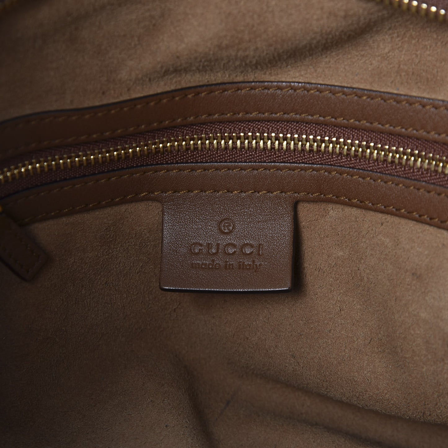 GG Supreme Monogram Large Linea A Hobo Light Brown