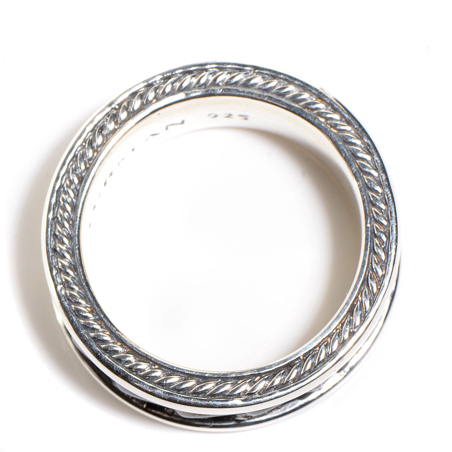 David Yurman Sterling Silver Armory Narrow Band Ring 9.5 5 of 6