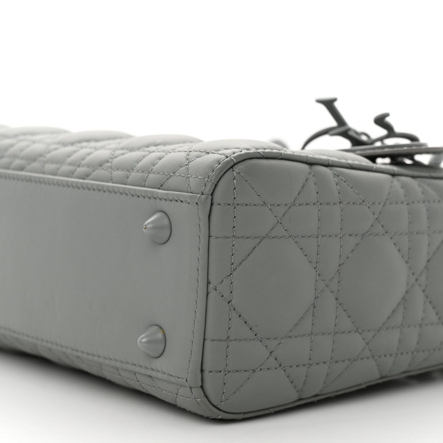 Ultra Matte Calfskin Cannage Small My ABCDior Lady Dior Gray