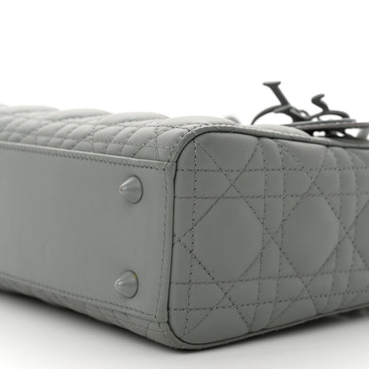 Christian Dior Ultra Matte Calfskin Cannage Small My ABCDior Lady Dior Gray 9 of 12