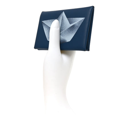 Hermes Swift Bateaux en Papier Calvi Duo Card Case Deep Blue 2 of 8