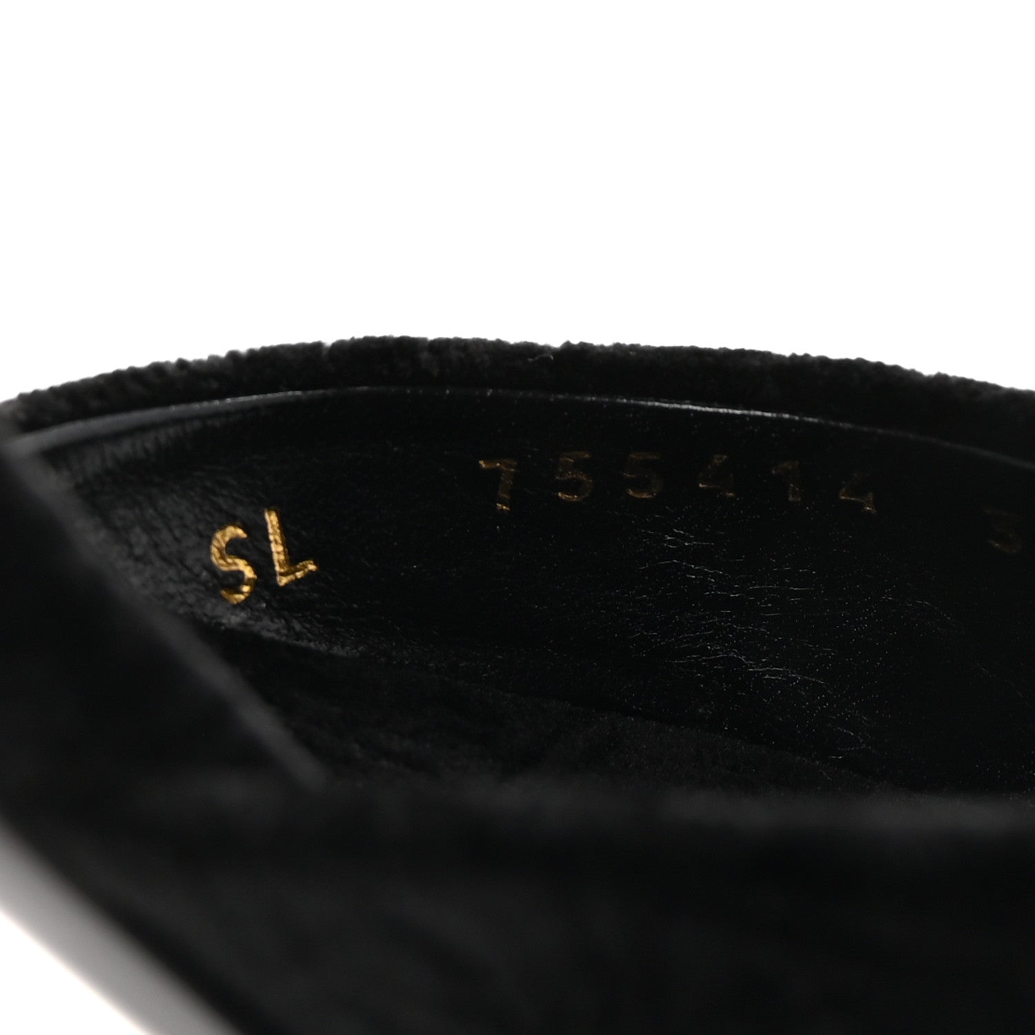 Saint Laurent Velour All-Over Monogram Le Maillon 60 Mules 35 Black 9 of 10
