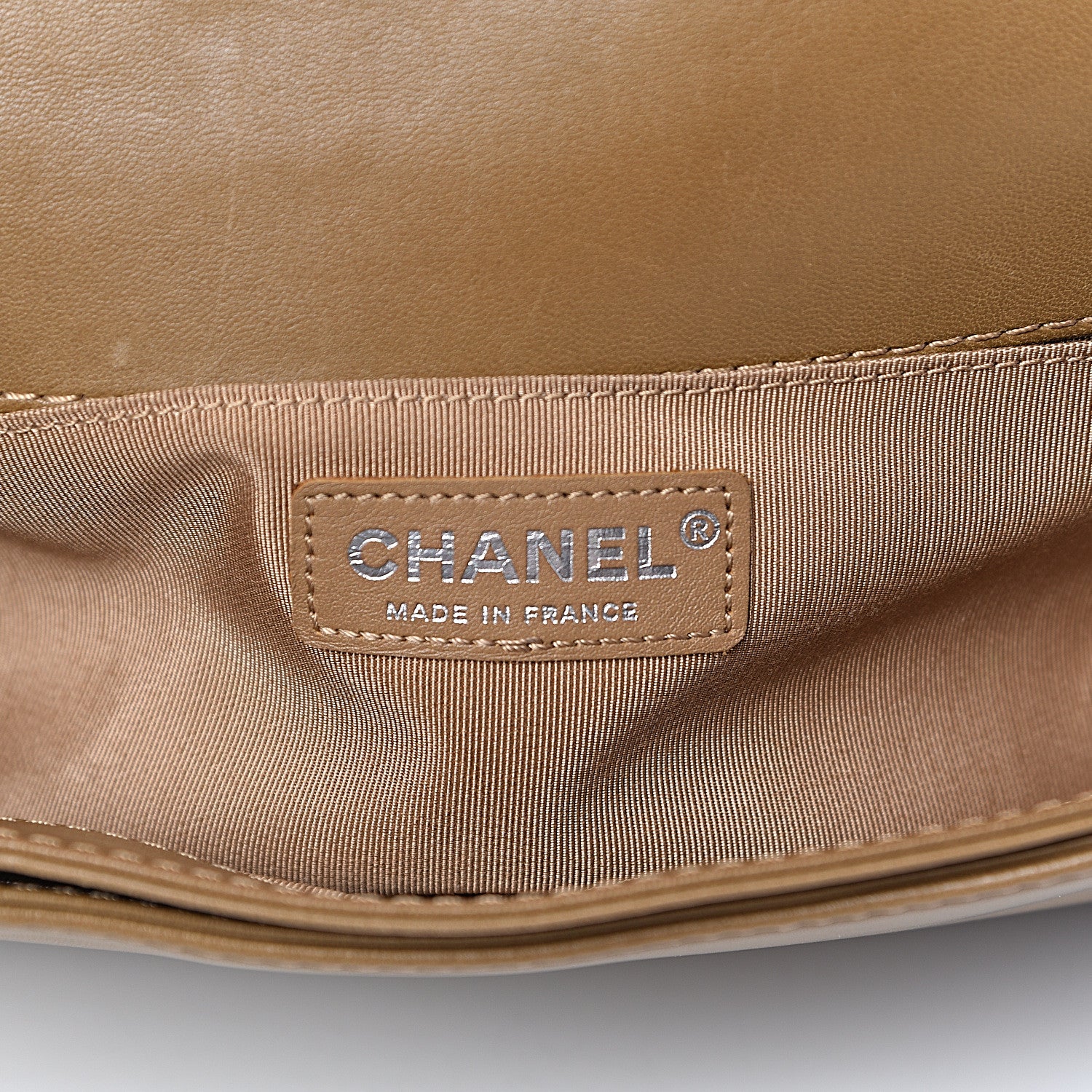 Chanel Calfskin Tweed Enchained Medium Boy Flap Brown 6 of 11