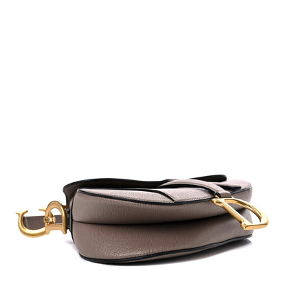 Christian Dior Grained Calfskin Saddle Bag Warm Taupe 4 of 9