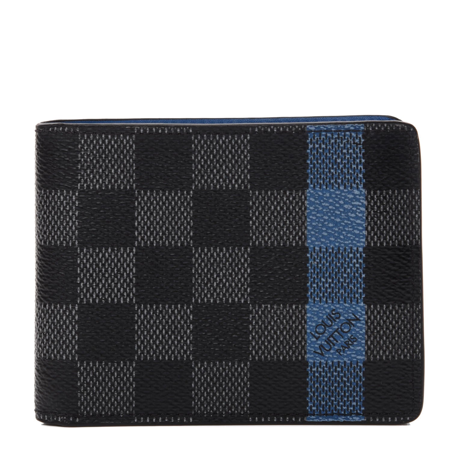 Louis Vuitton Damier Graphite Stripe Slender Wallet Blue 1 of 8