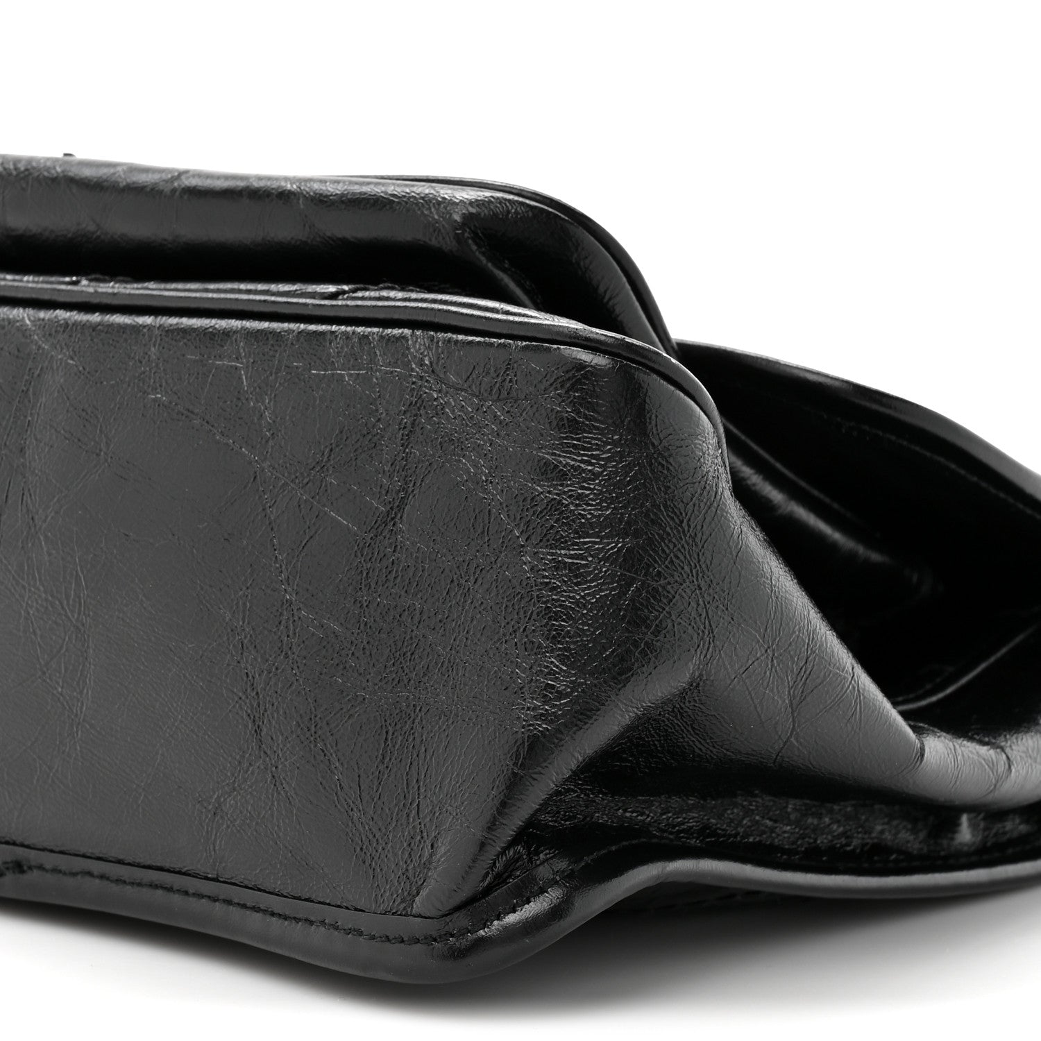 Saint Laurent Crinkled Calfskin Matelasse Monogram Medium Niki Chain Satchel Black 9 of 13