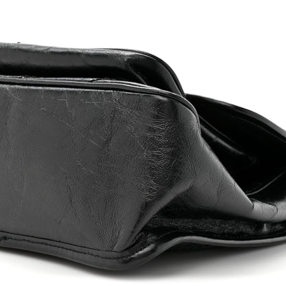 Saint Laurent Crinkled Calfskin Matelasse Monogram Medium Niki Chain Satchel Black 9 of 13