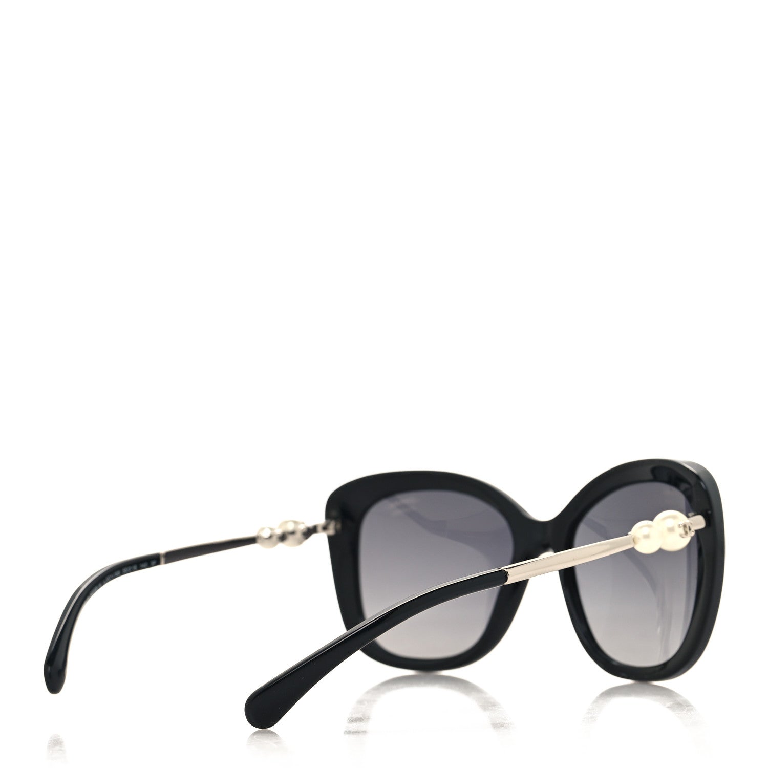 Chanel Acetate Polarized Butterfly Winter Pearl Sunglasses 5339-H Black 4 of 8