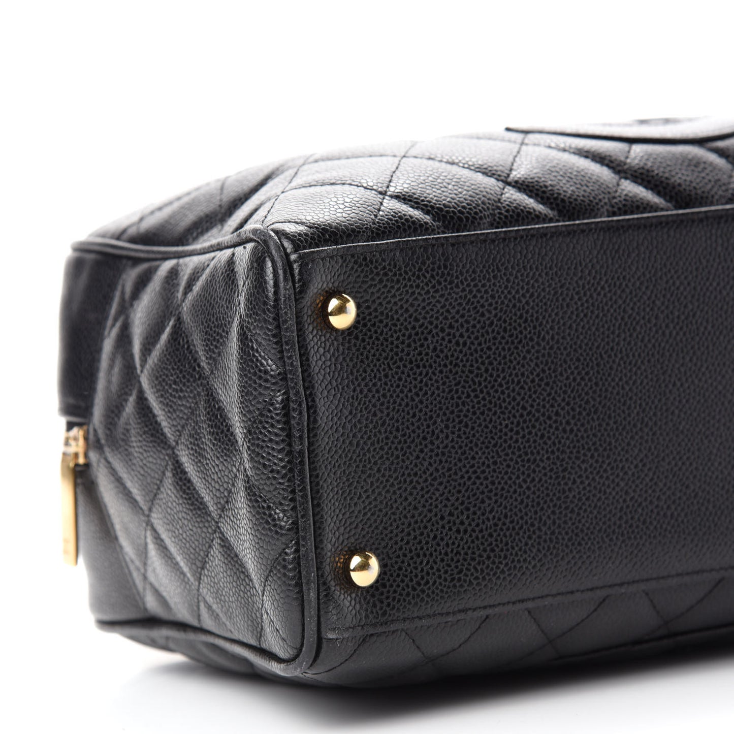 Caviar Quilted Large Bowler Black