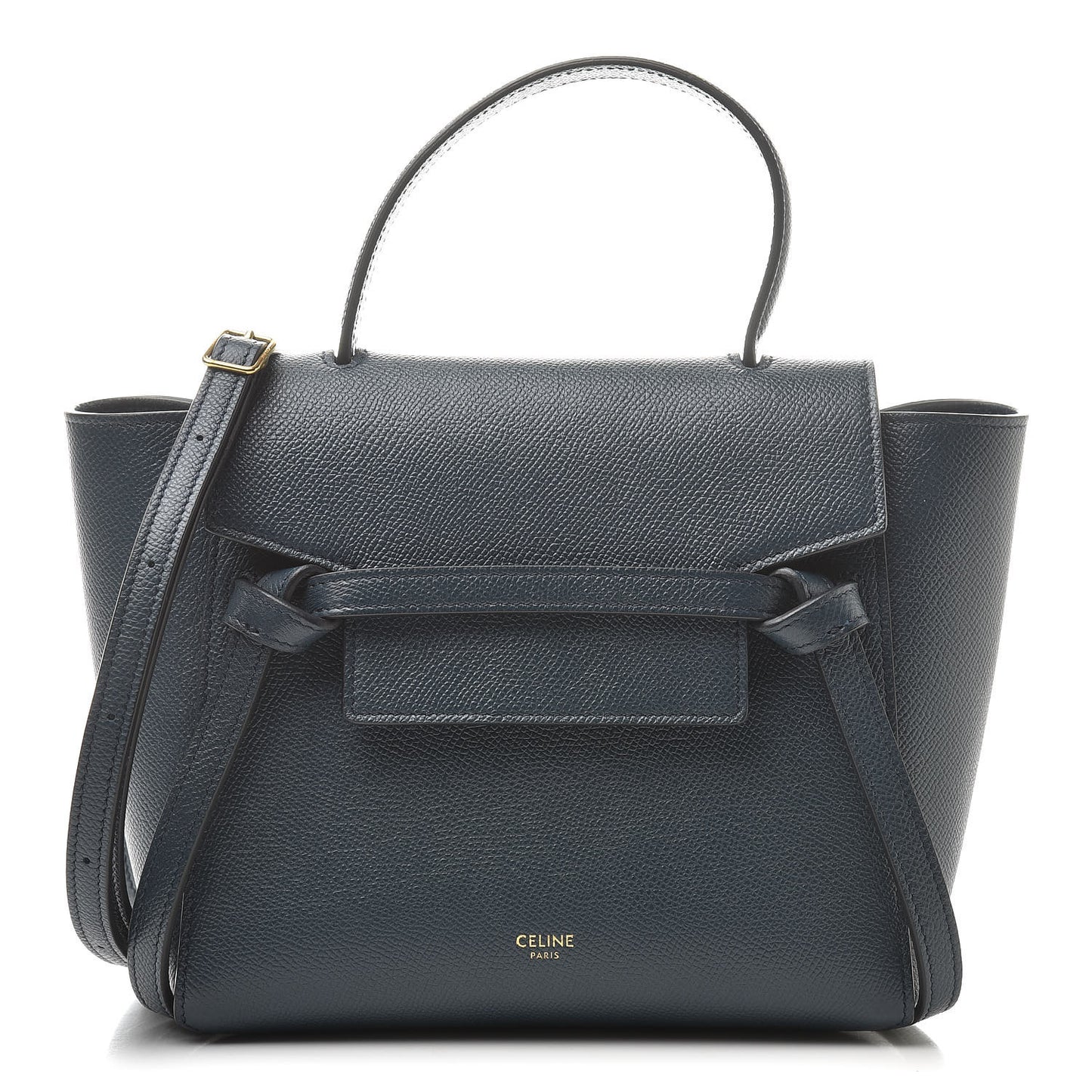 Baby Grained Calfskin Nano Belt Bag Abyss Blue