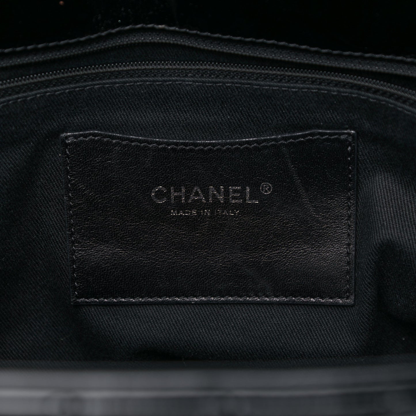 Patent Quilted Maxi Just Mademoiselle Bowling Bag Black