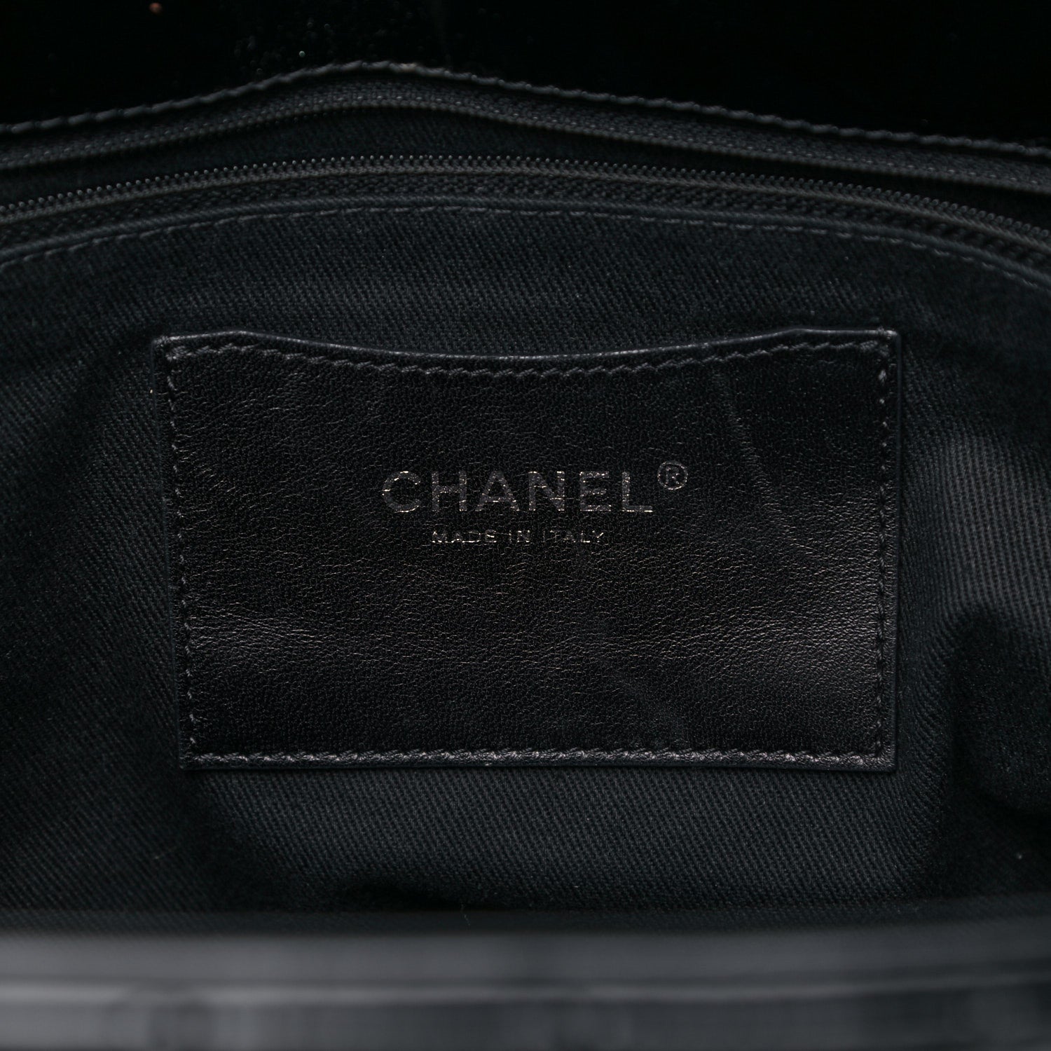 Chanel Patent Quilted Maxi Just Mademoiselle Bowling Bag Black 6 of 12