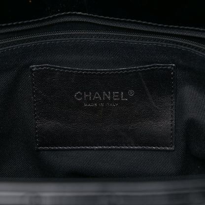 Chanel Patent Quilted Maxi Just Mademoiselle Bowling Bag Black 6 of 12