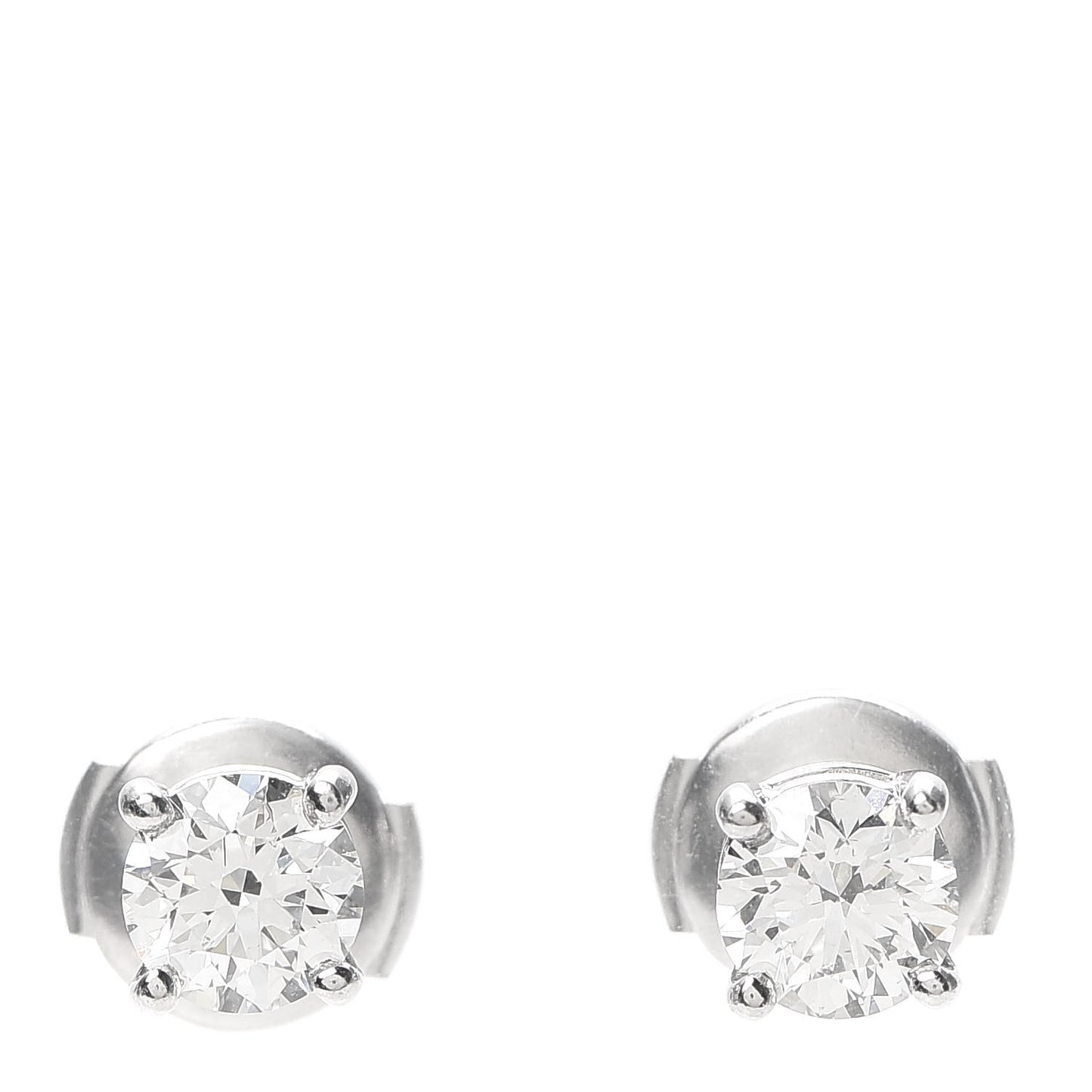 Platinum Diamond 1.10ctw Round Solitaire Earrings