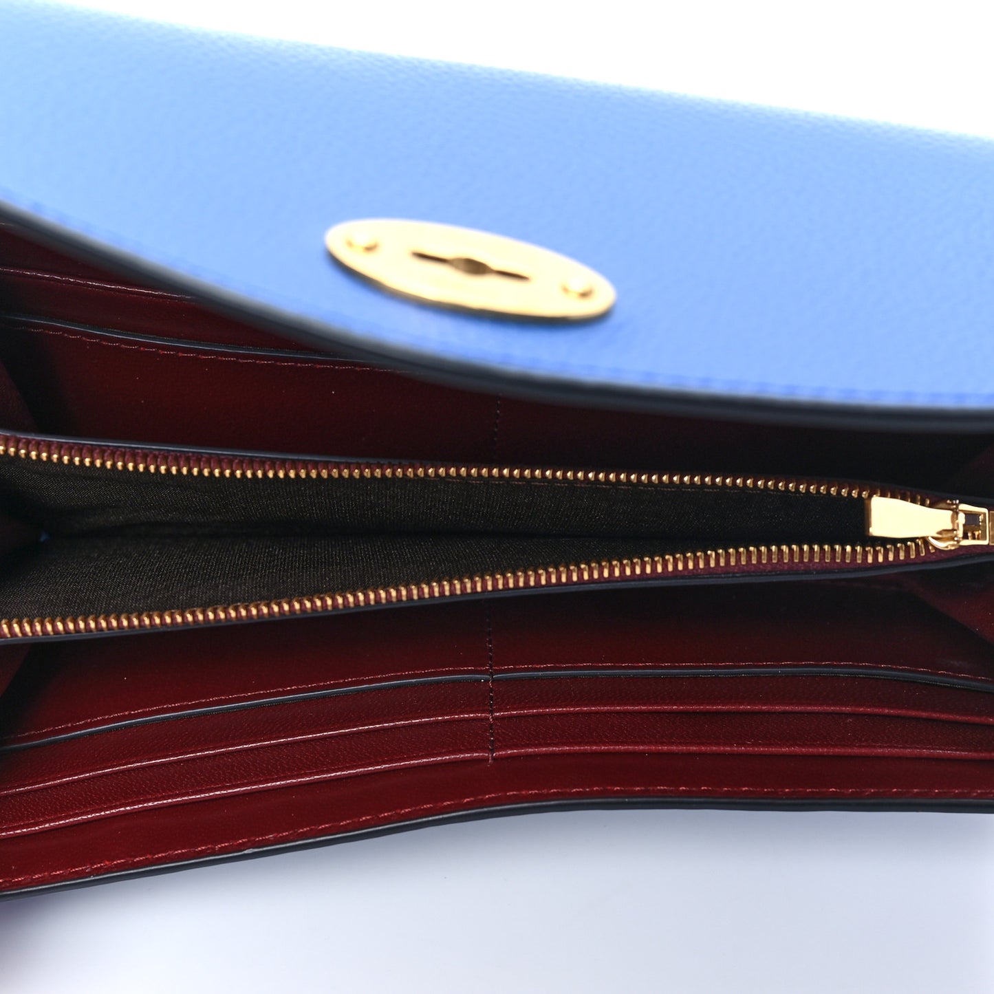 Small Classic Grain Darley Wallet Mulberry Blue