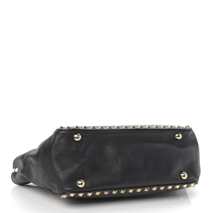 Valentino Garavani Vitello Small Rockstud Tote Black 4 of 10