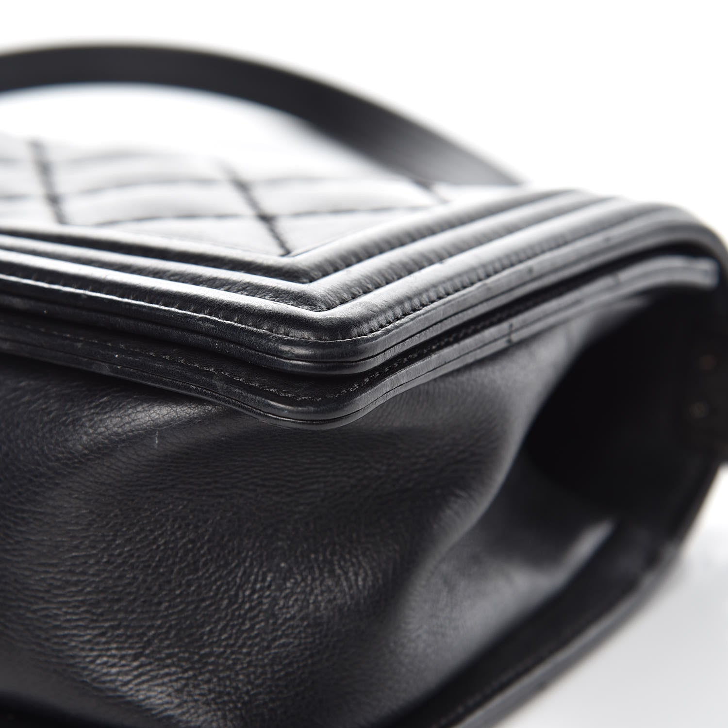 Chanel Calfskin Double Stitch Medium Boy Flap Black 9 of 16