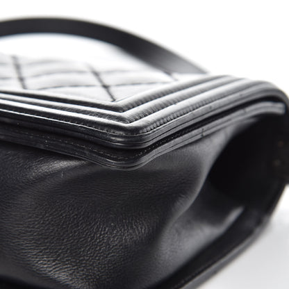Chanel Calfskin Double Stitch Medium Boy Flap Black 9 of 16