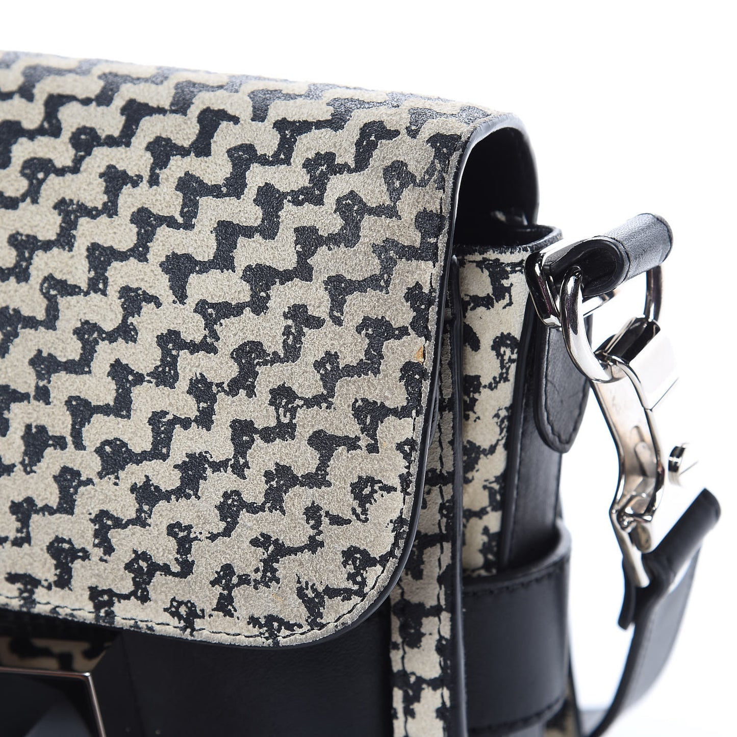 Suede Tweed Print Mini PS11 Classic Shoulder Bag Off White