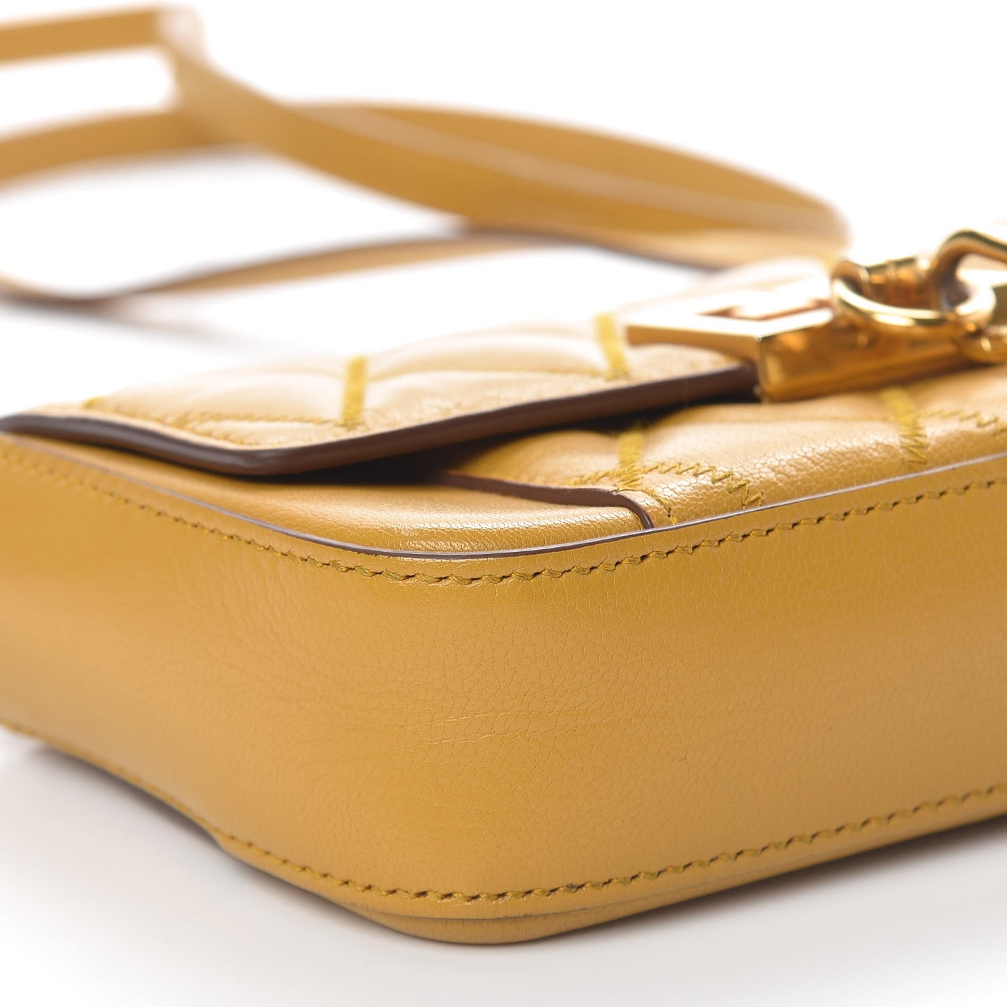 Goatskin Quilted GV3 Mini Pocket Convertible Bag Golden