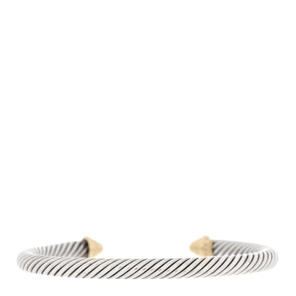 David Yurman Sterling Silver 14K Yellow Gold 5mm Cable Classics Bracelet 2 of 3