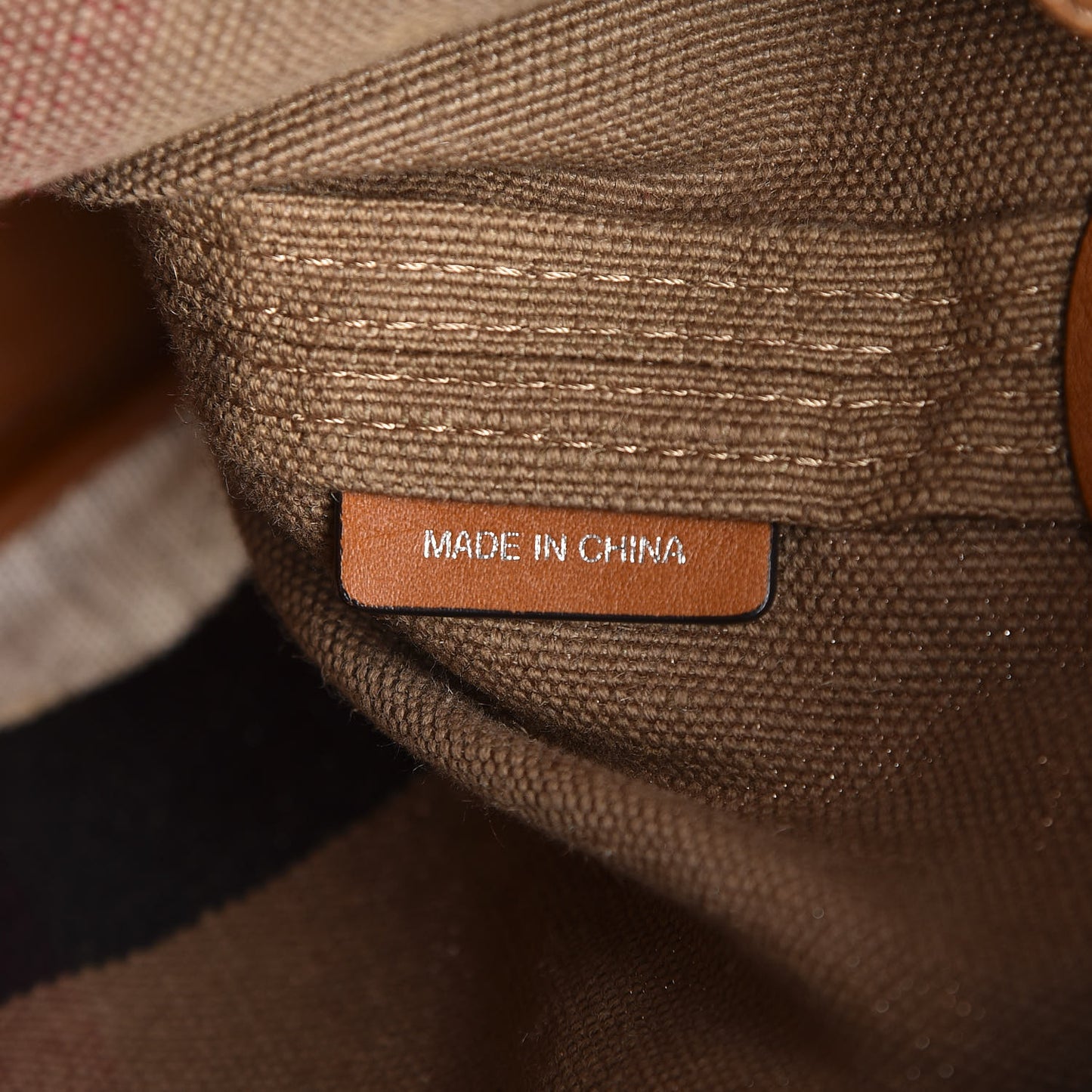 Canvas Mega Check Mini Ashby Tassel Crossbody Saddle Brown