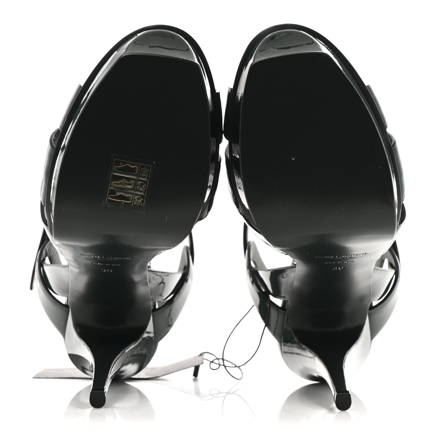 Saint Laurent Patent Tribute 105 Platform Sandals 39 Mystic Green 6 of 11
