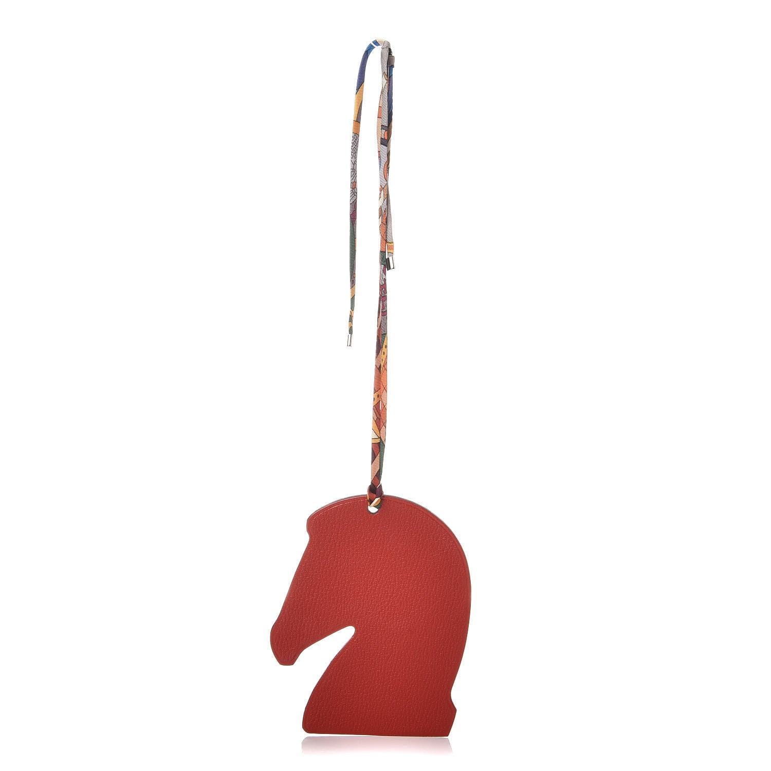 Hermes Everlisse Chevre Mysore Samarcande Horse Ornament Bag Charm Vermillion Orange 1 of 3