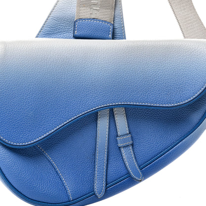 Christian Dior X DANIEL ARSHAM Grained Calfskin Gradient Saddle Bag Blue 7 of 9