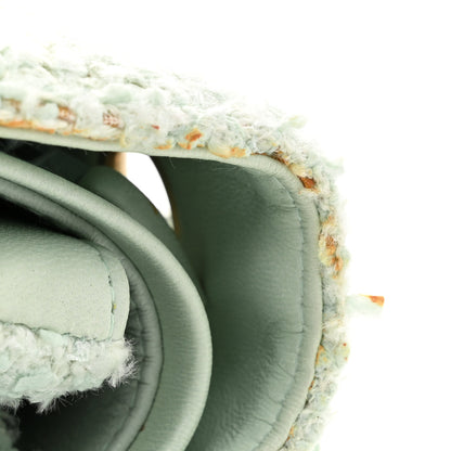 Chanel Tweed Medium Double Flap Light Turquoise 11 of 13