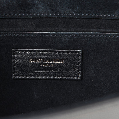 Saint Laurent Grain De Poudre Medium Classic Monogram Kate Satchel Black 5 of 10