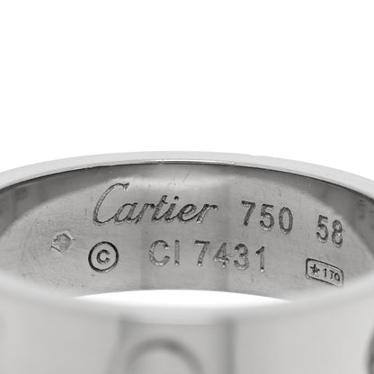 Cartier 18K White Gold 6mm LOVE Ring 58 8.25 4 of 4