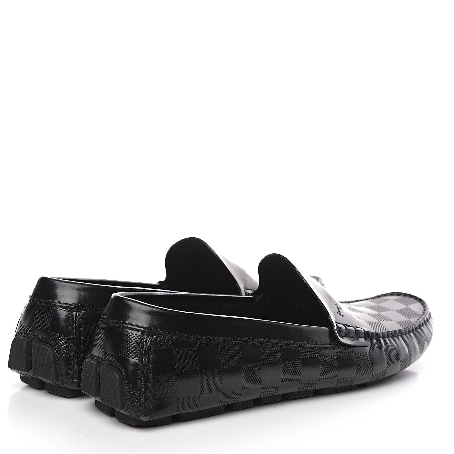Louis Vuitton Damier Shade Car Loafer 9 Black 4 of 10