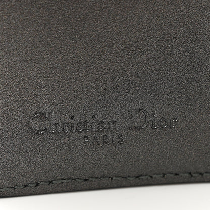 Christian Dior Metallic Grained Calfskin Cannage Lady Dior French Wallet Gunmetal 6 of 8
