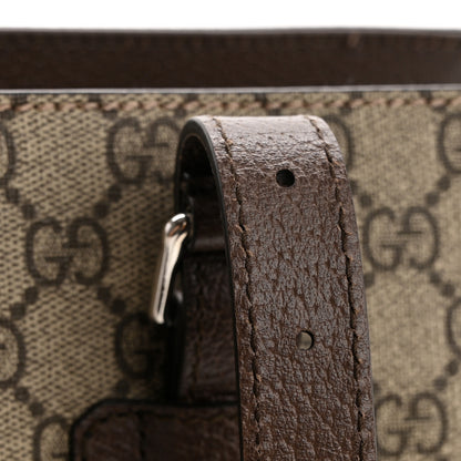 Gucci GG Supreme Monogram Textured Dollar Calfskin Small Detail Tote Beige Ebony New Acero 14 of 14