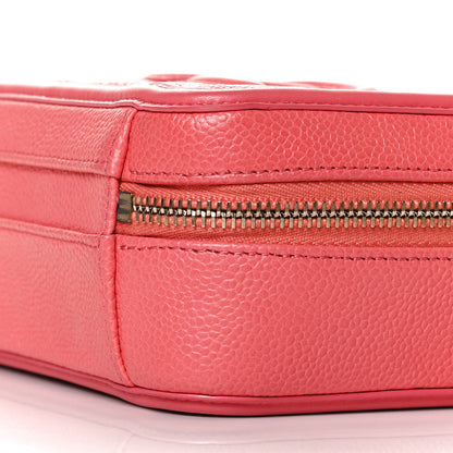 Chanel Caviar Quilted Small CC Filigree Vanity Case Coral 10 of 13
