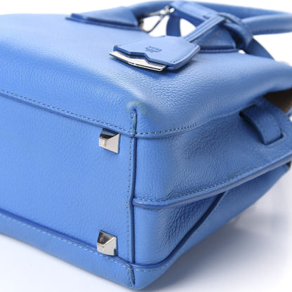 MCM Grained Calfskin Mini Milla Tote Mediterranean Blue 8 of 14