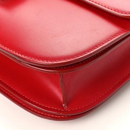 Celine Box Calfskin Medium Classic Box Flap Bag Red 8 of 8