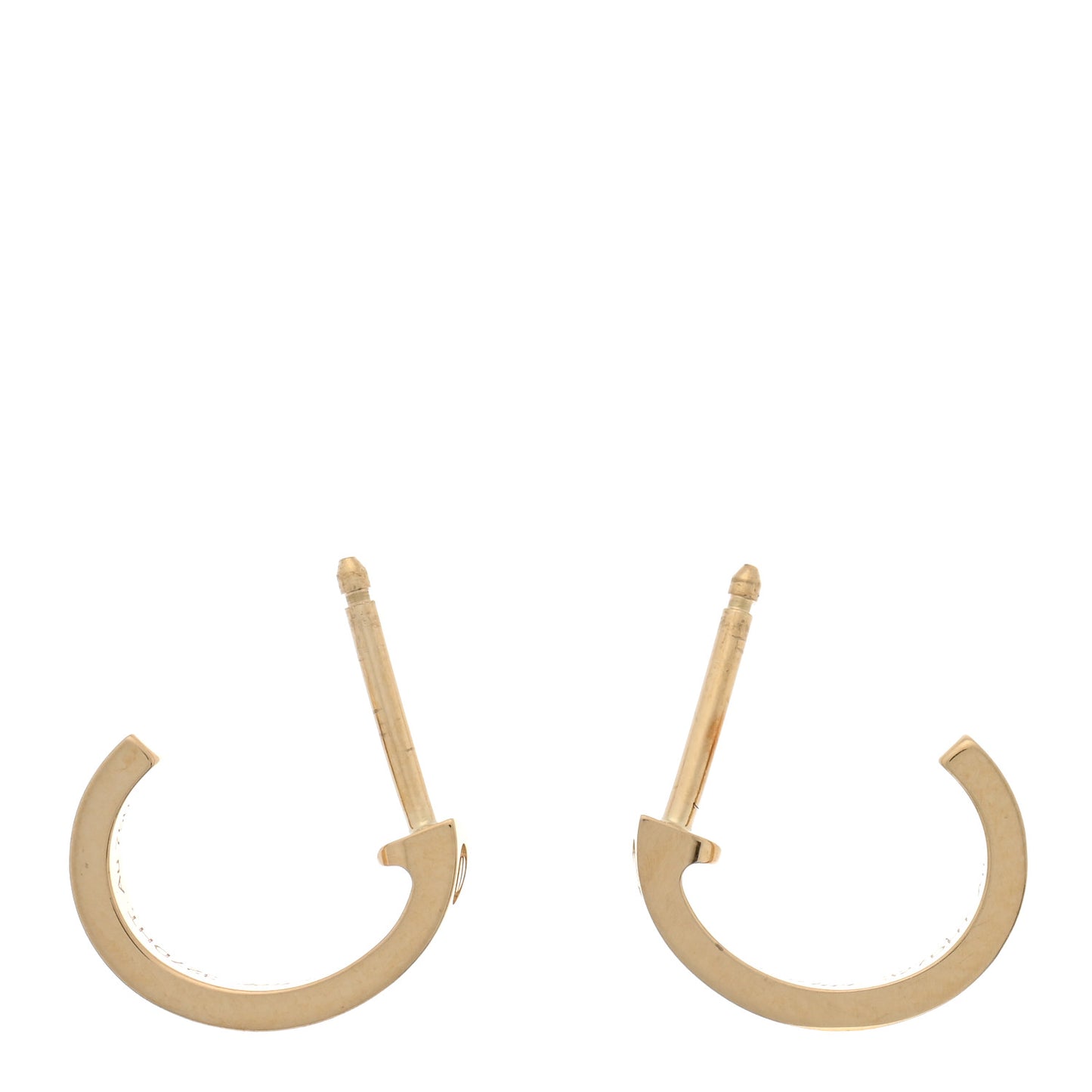 18K Yellow Gold Small LOVE Hoop Earrings