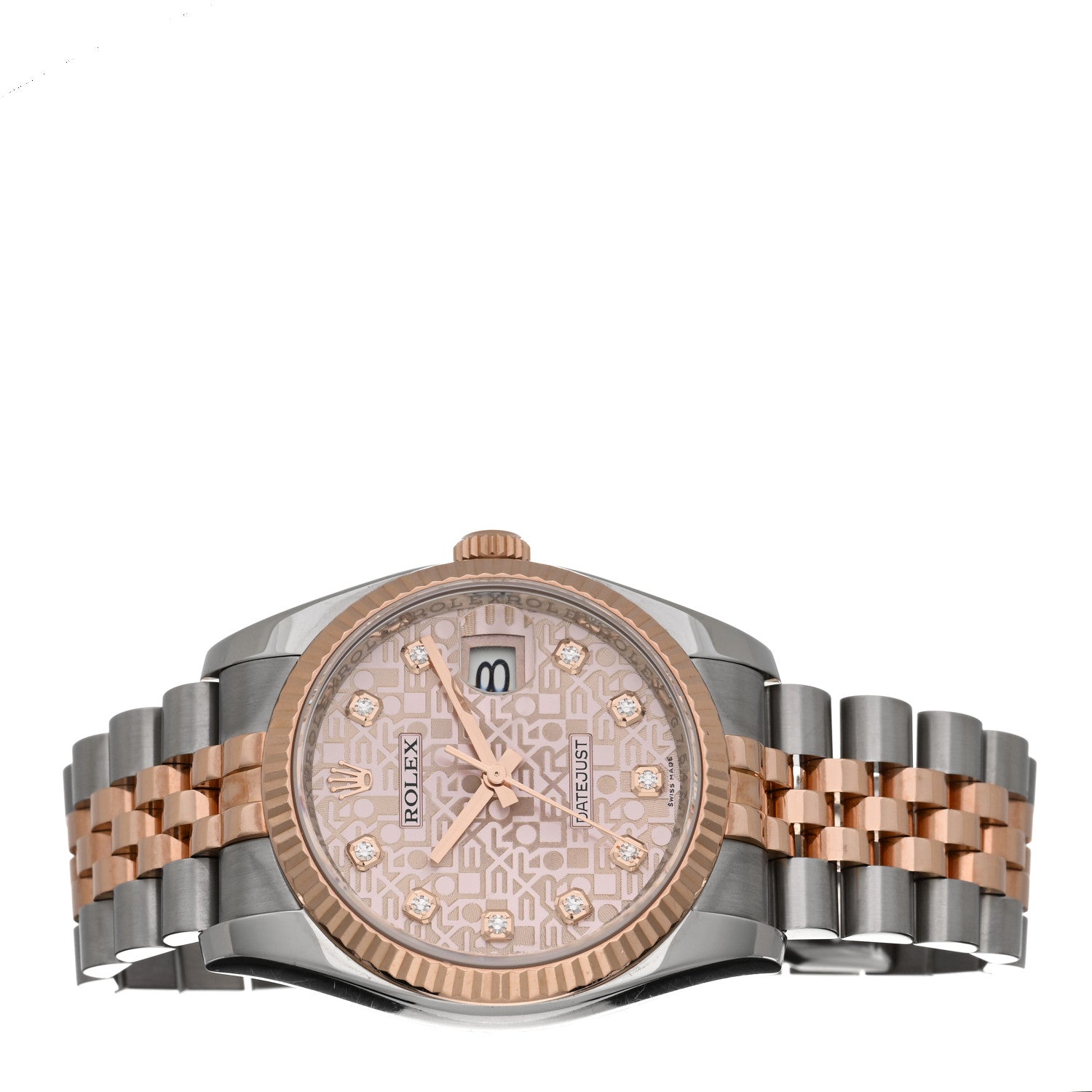 Rolex Stainless Steel 18K Everose Gold Diamond 36mm Oyster Perpetual Datejust Watch Pink Jubilee 116231 2 of 4