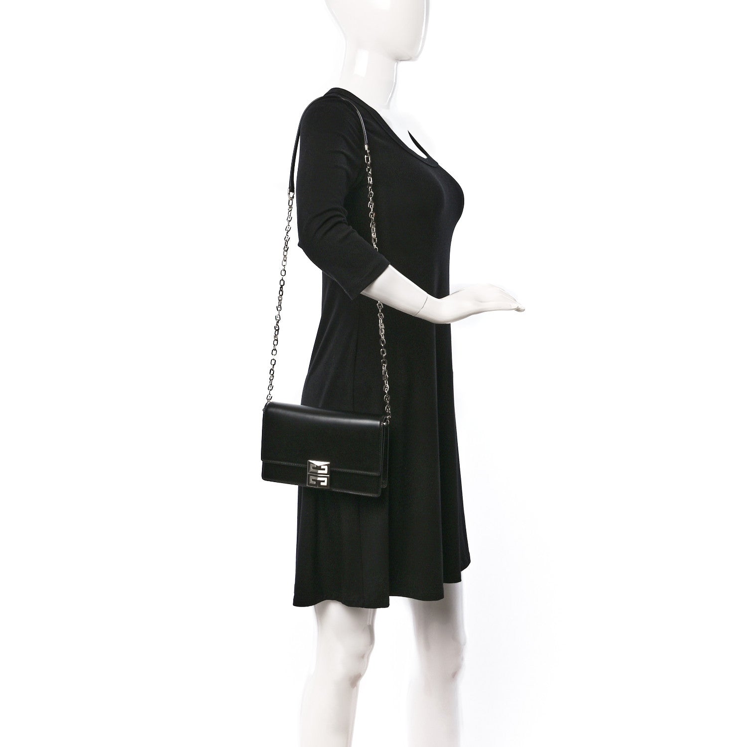 Givenchy Calfskin Small 4G Chain Crossbody Black 2 of 10